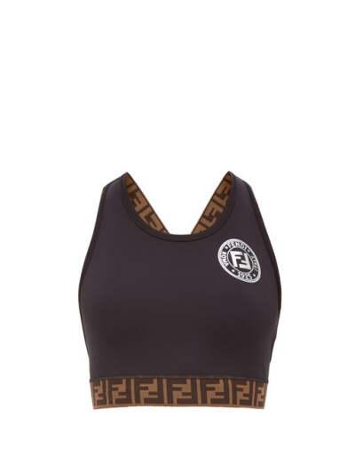 Fendi FF-straps medium-impact sports bra