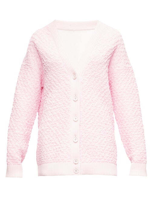 Fendi V-neck cloqué cardigan