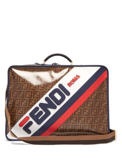 Fendi Mania FF coated-canvas suitcase