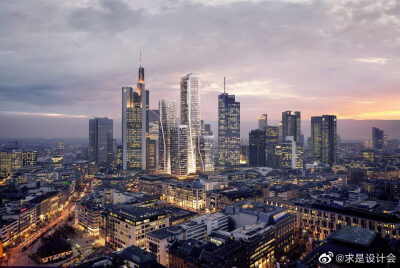 “FOUR Frankfurt”法兰克福德意志银行旧址建筑竞赛优胜项目 / UNStudio + HPP。#求是爱设计#