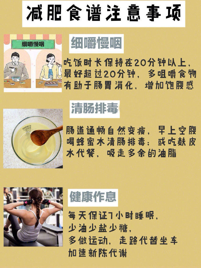 #瘦成杜海涛#
【减肥食谱】
据说这是一份可以让你瘦8斤的一周减肥食谱哦 并附上减肥期的建议 早中晚一周不重样 很实用