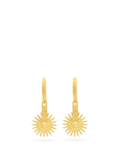 Versace Sun-drop hoop earrings