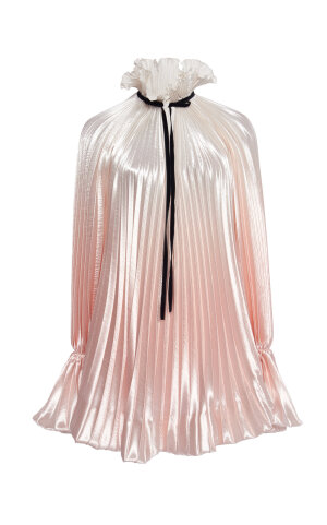 Pleated Satin Mini Dress by Philosophy di Lorenzo Serafini | Moda Operandi