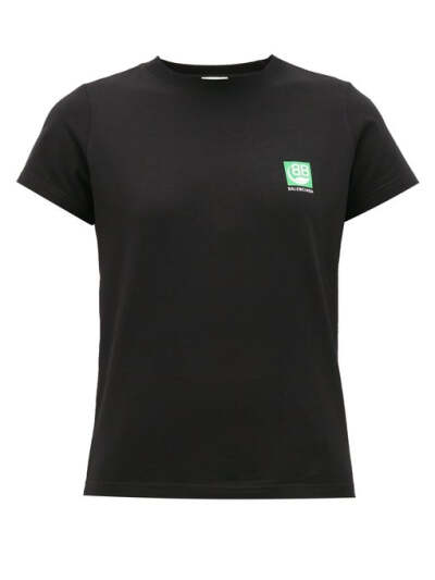 Balenciaga Green logo-print cotton T-shirt