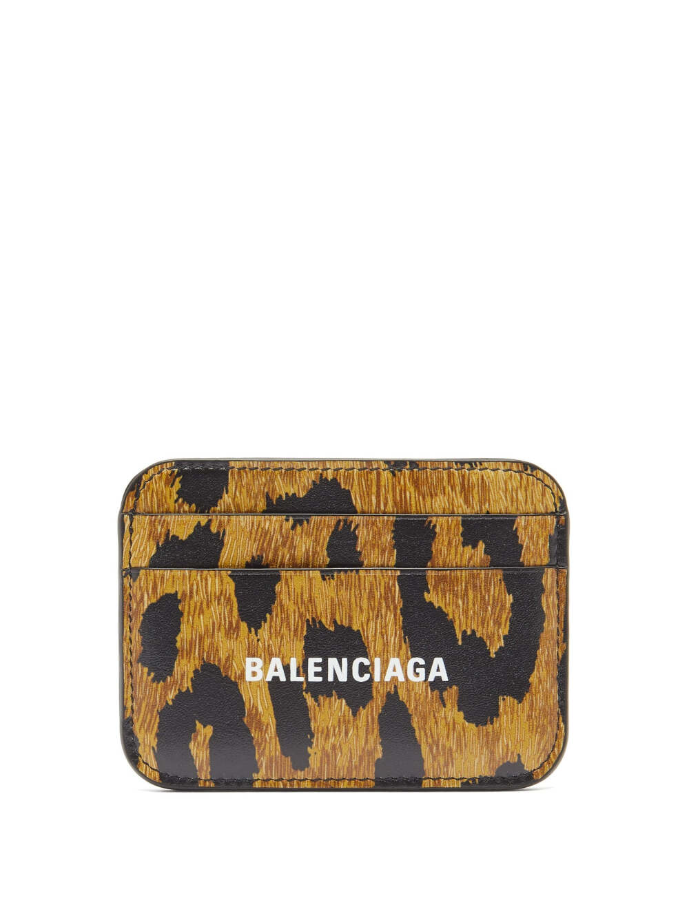 Leopard-print leather cardholder | Balenciaga 