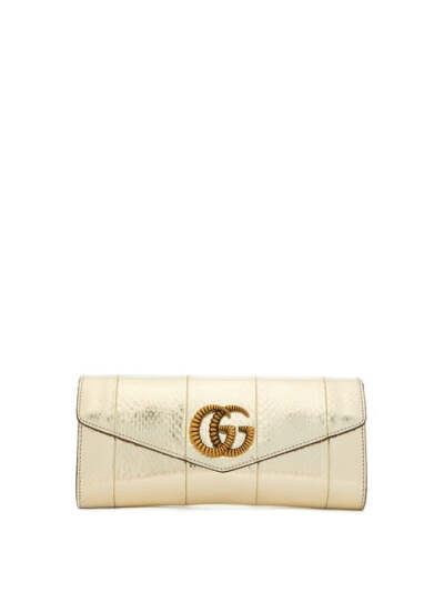 Gucci Broadway GG metallic-snakeskin clutch