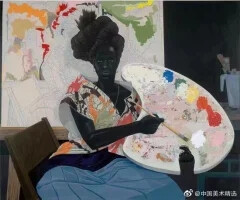 在世最知名的绘画艺术家马歇尔，画人物只使用黑色