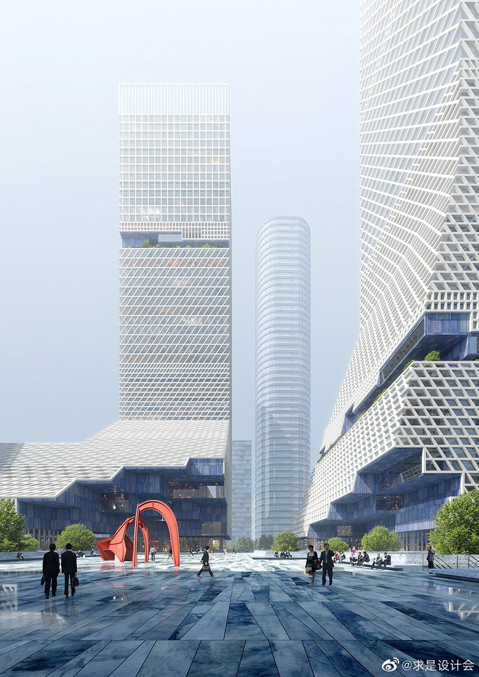 中国招商银行全球总部，深圳 / Mecanoo Architecten。#求是爱设计#