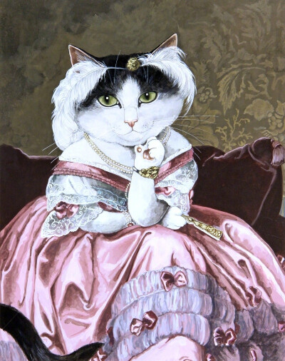 来自英国画家 SUSAN HERBERT 画笔下的猫咪 。 (转)