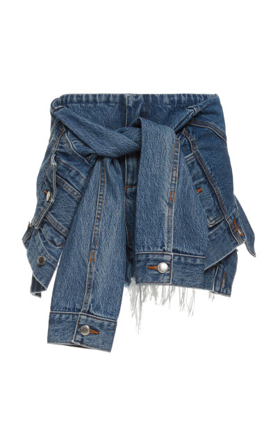 Tie Waist Denim Skort by Alexander Wang