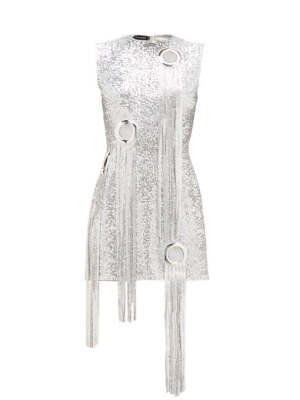 Germanier Chainmail-tassel sequinned mini dress