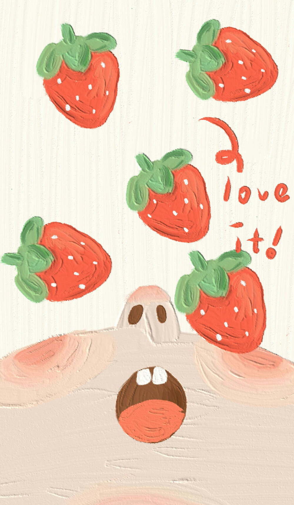 油画质感壁纸artset 高清壁纸 可爱简约 纯色壁纸甜甜圈 转载:微博