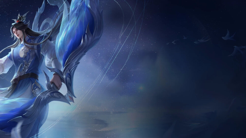 王者荣耀 嫦娥 后羿 如梦令 单人宣传海报