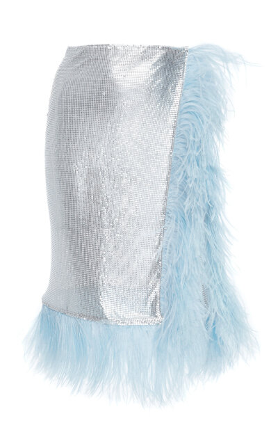Chanimail Feathered Wrap Skirt by Christopher Kane 