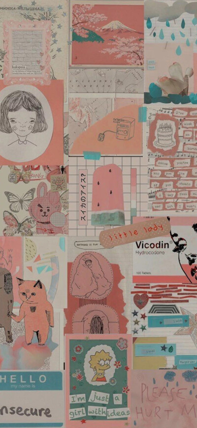 复古拼接壁纸 侵删