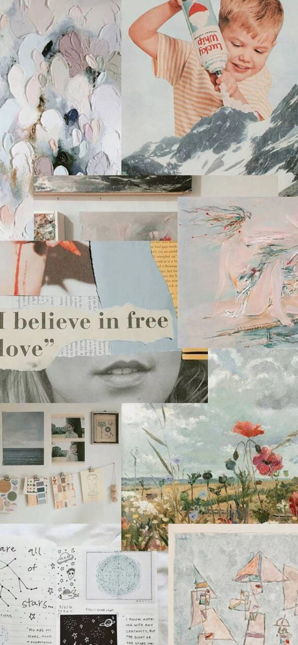 复古拼接壁纸 侵删