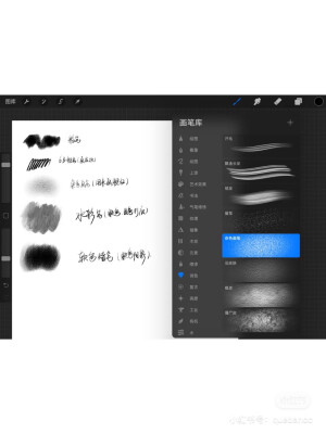 procreate自带大神用的笔刷 图源见水印