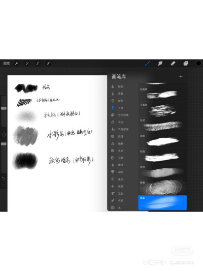 procreate自带大神用的笔刷 图源见水印