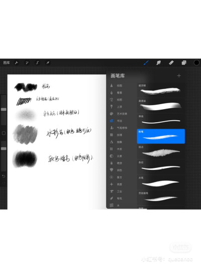 procreate自带大神用的笔刷 图源见水印