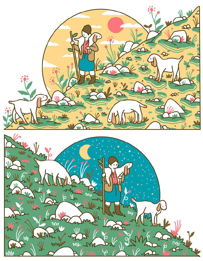 《安静 / qutie》
来自插画师 Evan Cohen 绘画作品~ 