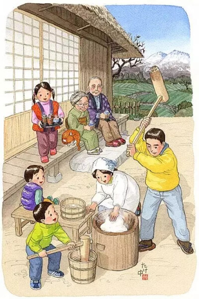 日本插画师竹中俊裕的插画作品——那些回不去的旧时光，美丽的乡间田野