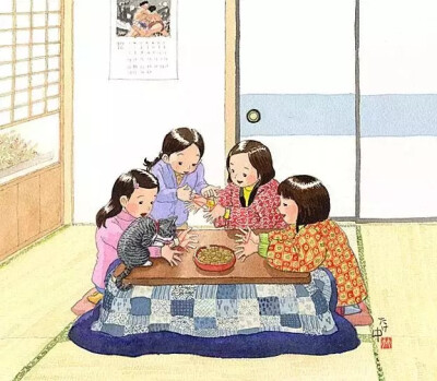 日本插画师竹中俊裕的插画作品——那些回不去的旧时光，美丽的乡间田野