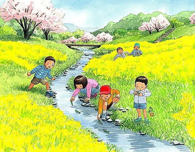 日本画师竹中俊裕绘画了一系列他脑海里那自己的美好的儿时时光;每张插画作品都让人不禁怀念起自己的小时候，我们都以为长大后的自己可以过自己想要的生活，殊不知儿时的时光正是我们一生中最美好的。
