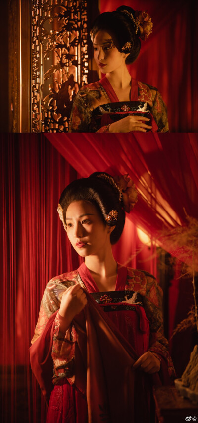 ——明日河桥重回首，月明千里故人遥——
摄影：@松溪大曲
梳妆：@啊啊啊啊啊阿shi
出镜：@肆玖-咸鱼也要认真生活
汉服：@幽窗小记-
场地：@白星摄影工作室
#汉服写真##汉服#