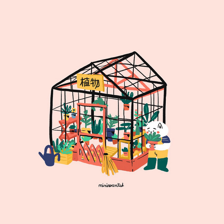 greenhouses 小店 萌插画 画师Jenny-Lelong作品