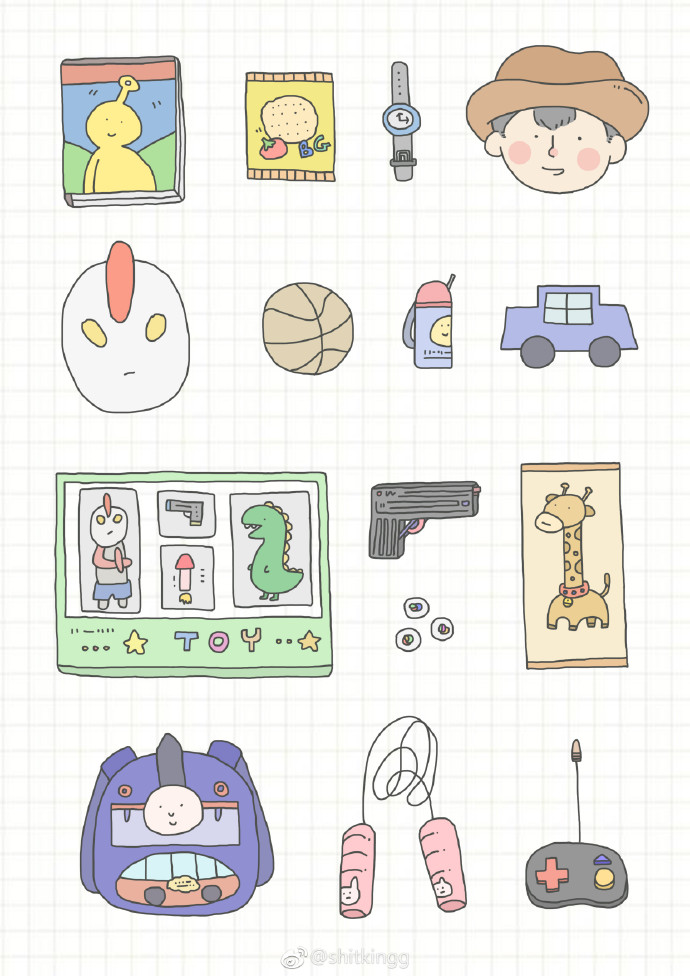 手账素材
简笔画