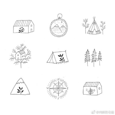 手账素材
简笔画
