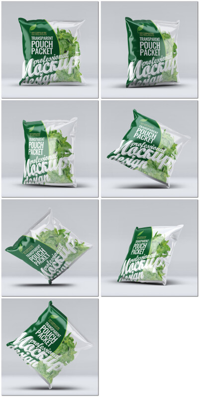 膨胀膨化食品薯片袋食品包装袋展示样机模型海报设计psd模板素材
