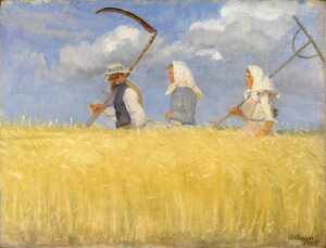 安娜·安彻（Anna Ancher，1859-1935）丹麦印象派女性画家，斯卡恩（Skagen）
画派代表人物，也是唯一来自本地的斯卡恩画家社团成员。作品多以北欧海滨城市的家庭日常生活为主题，她在作品中不断创新光色运用和构图布局。

她的丈夫迈克尔·安彻（Michael Ancher，1849-1927）也是丹麦著名画家，安娜是斯卡恩一家酒店老板的女儿，迈克尔是她的家庭教师，两人因绘画相识相恋。后来，安娜的声望超过了迈克尔。
安娜·安彻被认为是丹麦艺术的代表，是丹麦的骄傲，她和丈夫的画像被印在丹麦最大面值货币1000克朗上面。