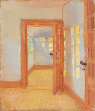 安娜·安彻（Anna Ancher，1859-1935）丹麦印象派女性画家，斯卡恩（Skagen）
画派代表人物，也是唯一来自本地的斯卡恩画家社团成员。作品多以北欧海滨城市的家庭日常生活为主题，她在作品中不断创新光色运用和构图布…