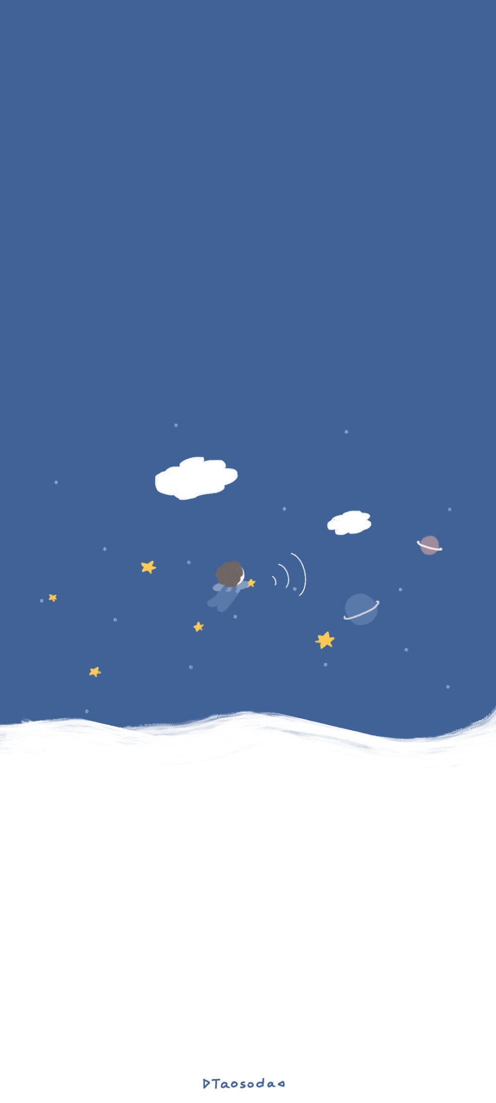这么可爱的蓝色系壁纸竖个大拇指不过分吧