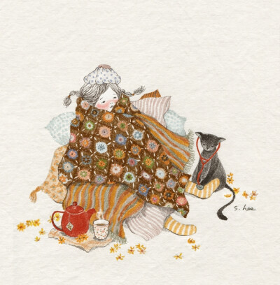 【插画】초록담쟁이——美丽的日子