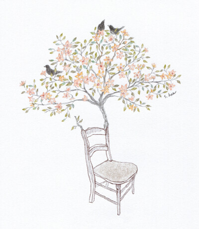 【插画】초록담쟁이——美丽的日子