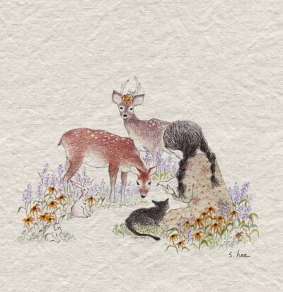 【插画】초록담쟁이——美丽的日子