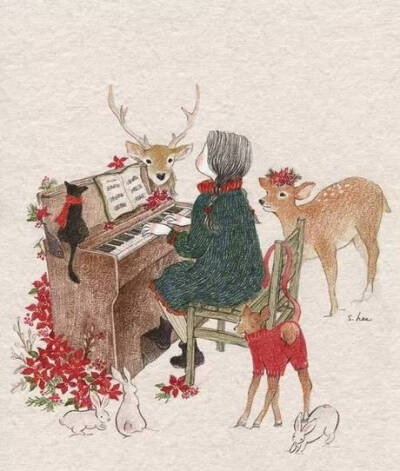 【插画】초록담쟁이——美丽的日子