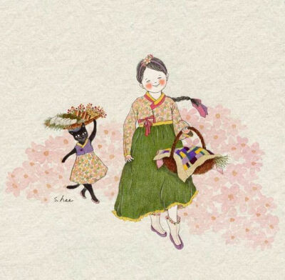 【插画】초록담쟁이——美丽的日子