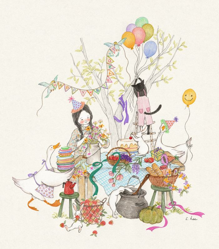 【插画】초록담쟁이——美丽的日子