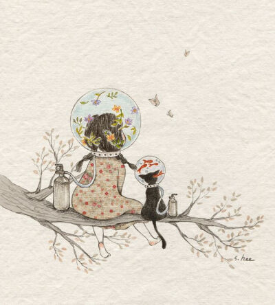 【插画】초록담쟁이——美丽的日子