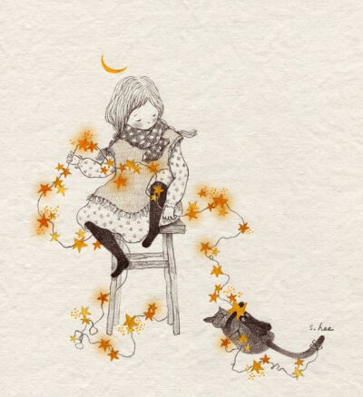 【插画】초록담쟁이——美丽的日子