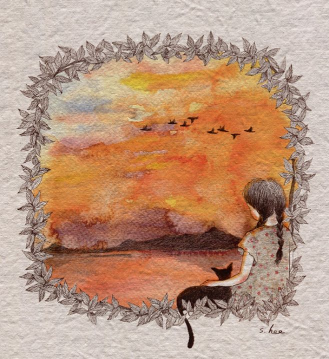 【插画】초록담쟁이——美丽的日子