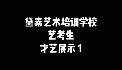 黛素艺术培训学校艺考生才艺展示1