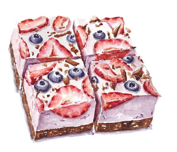 水彩美食手账素材橙池未蓝crystal