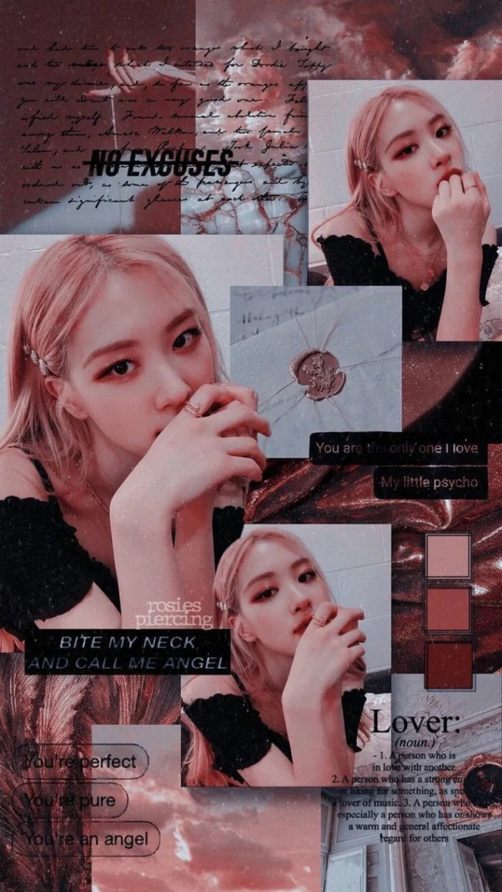 BLACKPINK Rosé拼贴壁纸