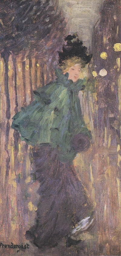 Lady on the Boulevard, 1892, Maurice Prendergast