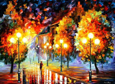 插画师：Leonid Afremov 油画系列~ ​ ​