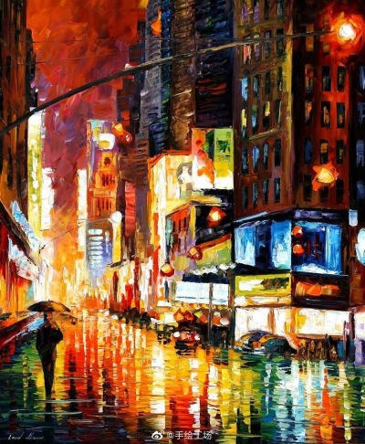 插画师：Leonid Afremov 油画系列~ ​ ​